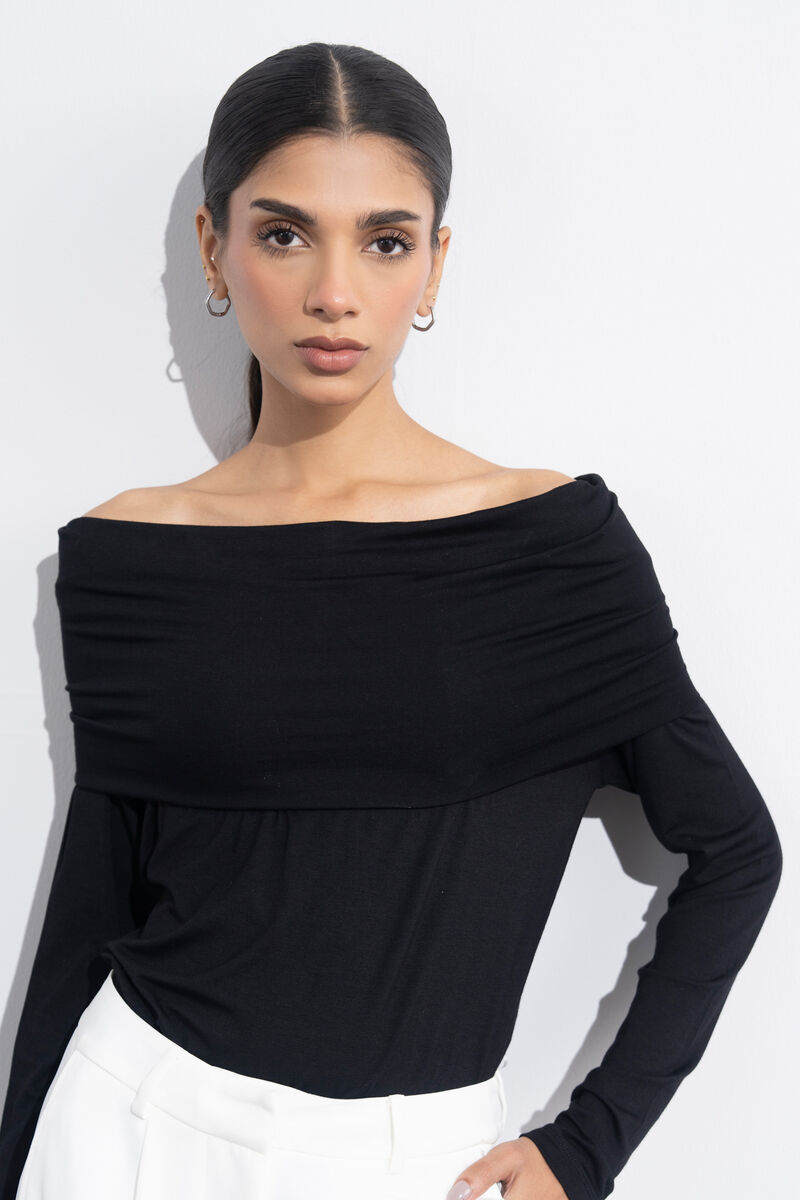 Gathered Off-Shoulder Top