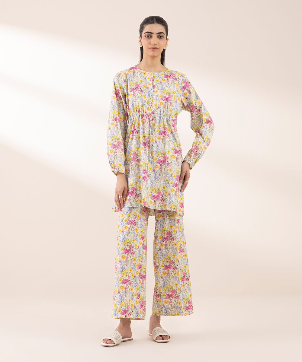 Women's RTW Lycra Multi Printed A-Line Shirt