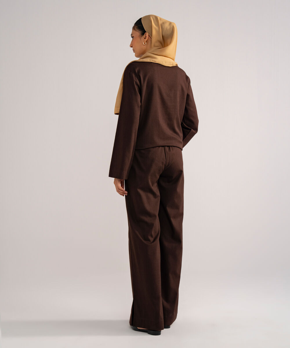 Women's Brown Relaxed-Fit Bottom