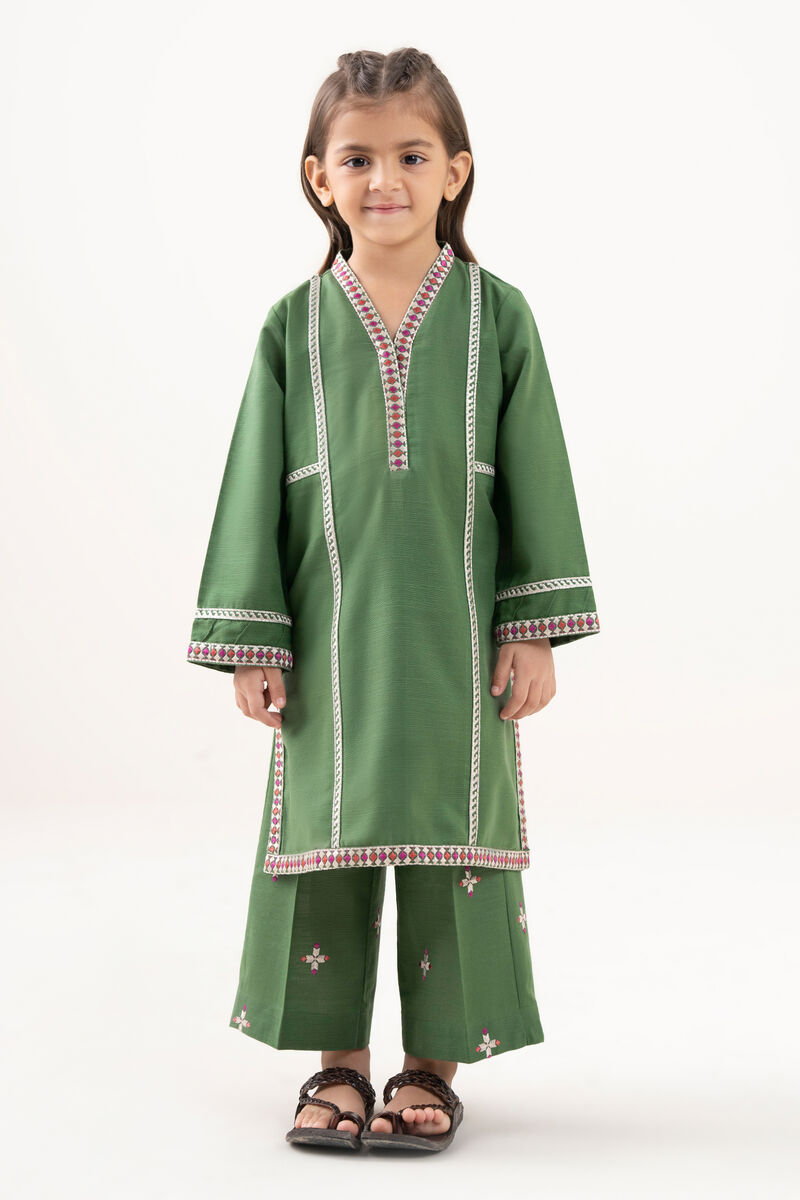 2 Piece - Embroidered Light Khaddar Suit
