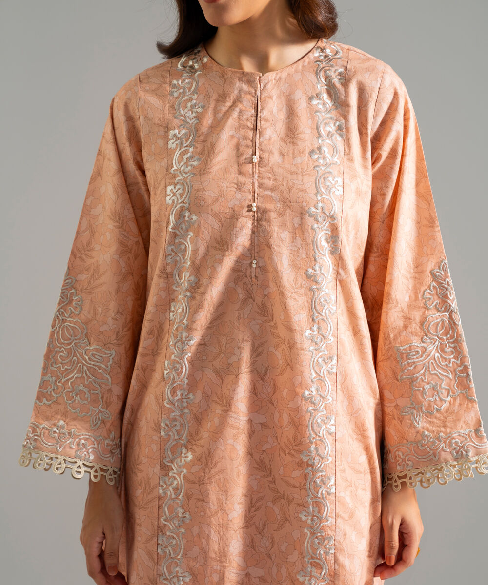 Women's RTW Lawn Embroidered Pink 2 Piece Suit
