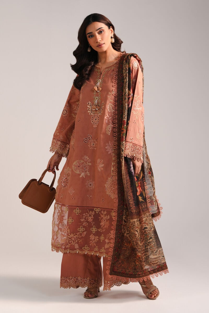 3 Piece - Embroidered Jacquard Suit
