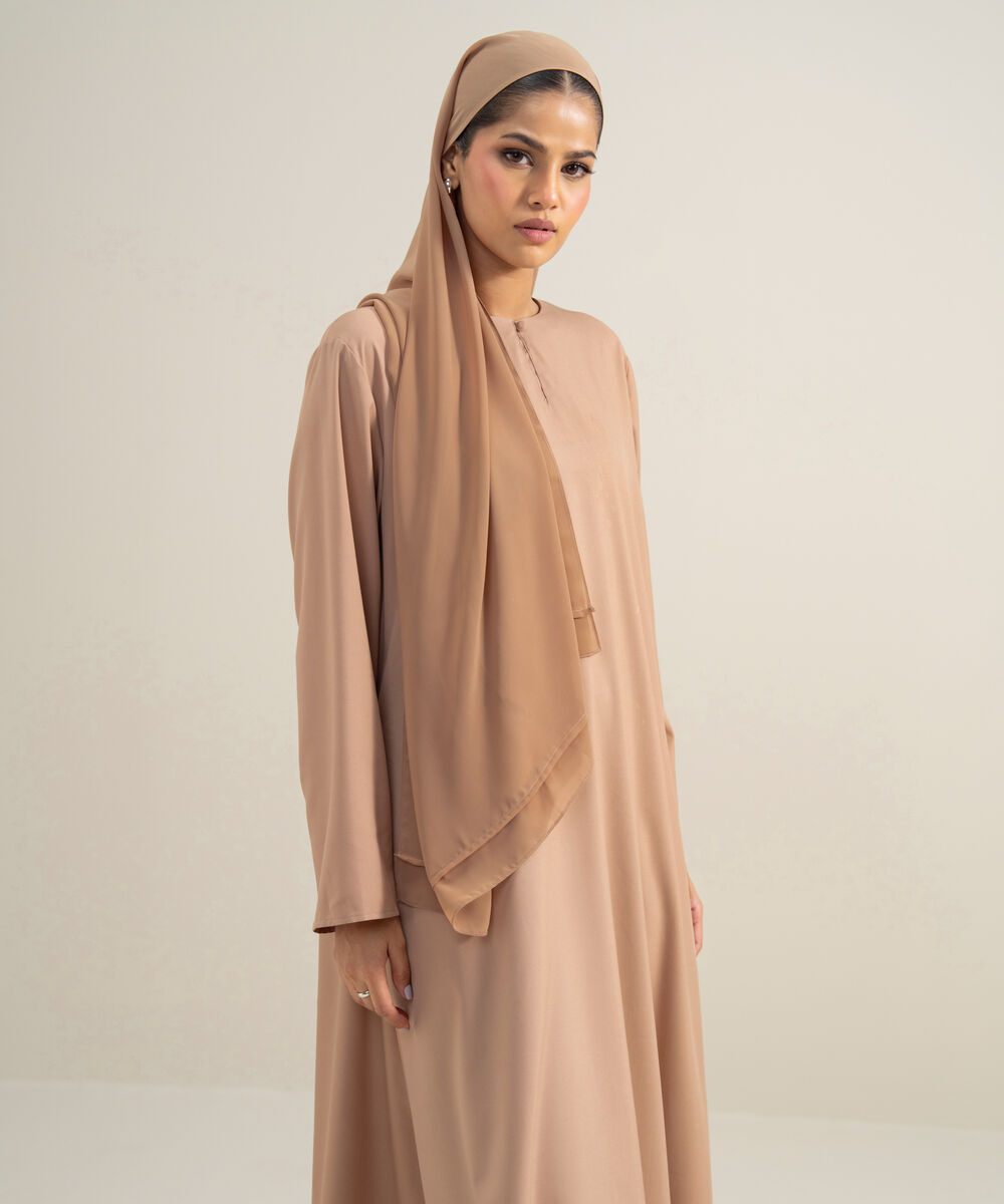 Women's Polyester Brown Hijab