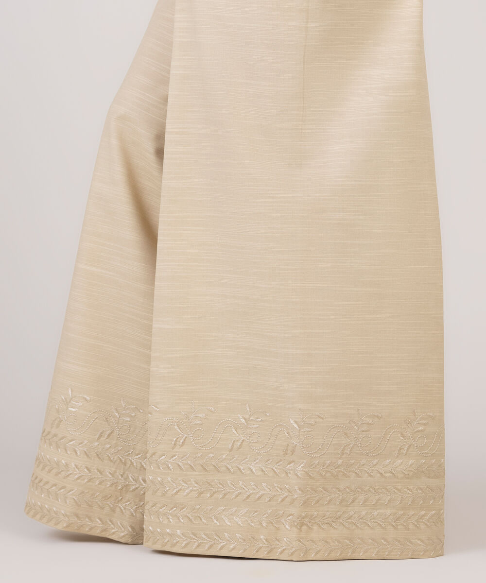 Women's Unstitched Khaddar Embroidered Trousers Fabric