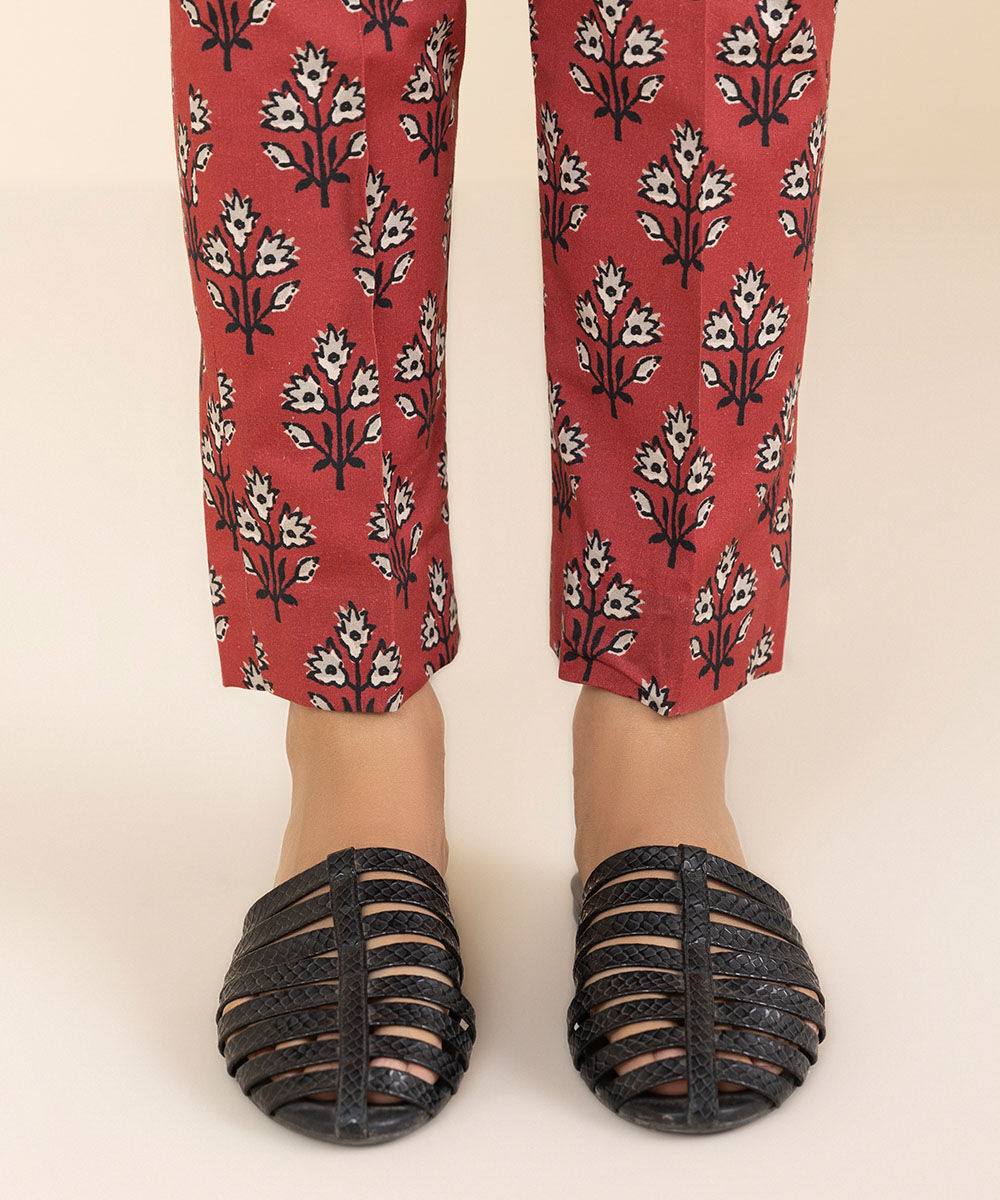 Women's Unstitched Black Cotton 2 Piece Suit