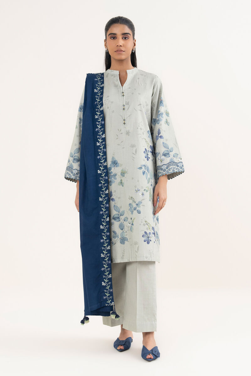 3 Piece - Printed Crosshatch Suit