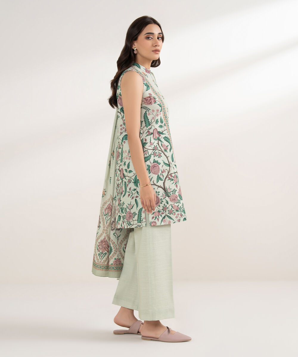 Women's Unstitched Cotton 3 Piece Suit