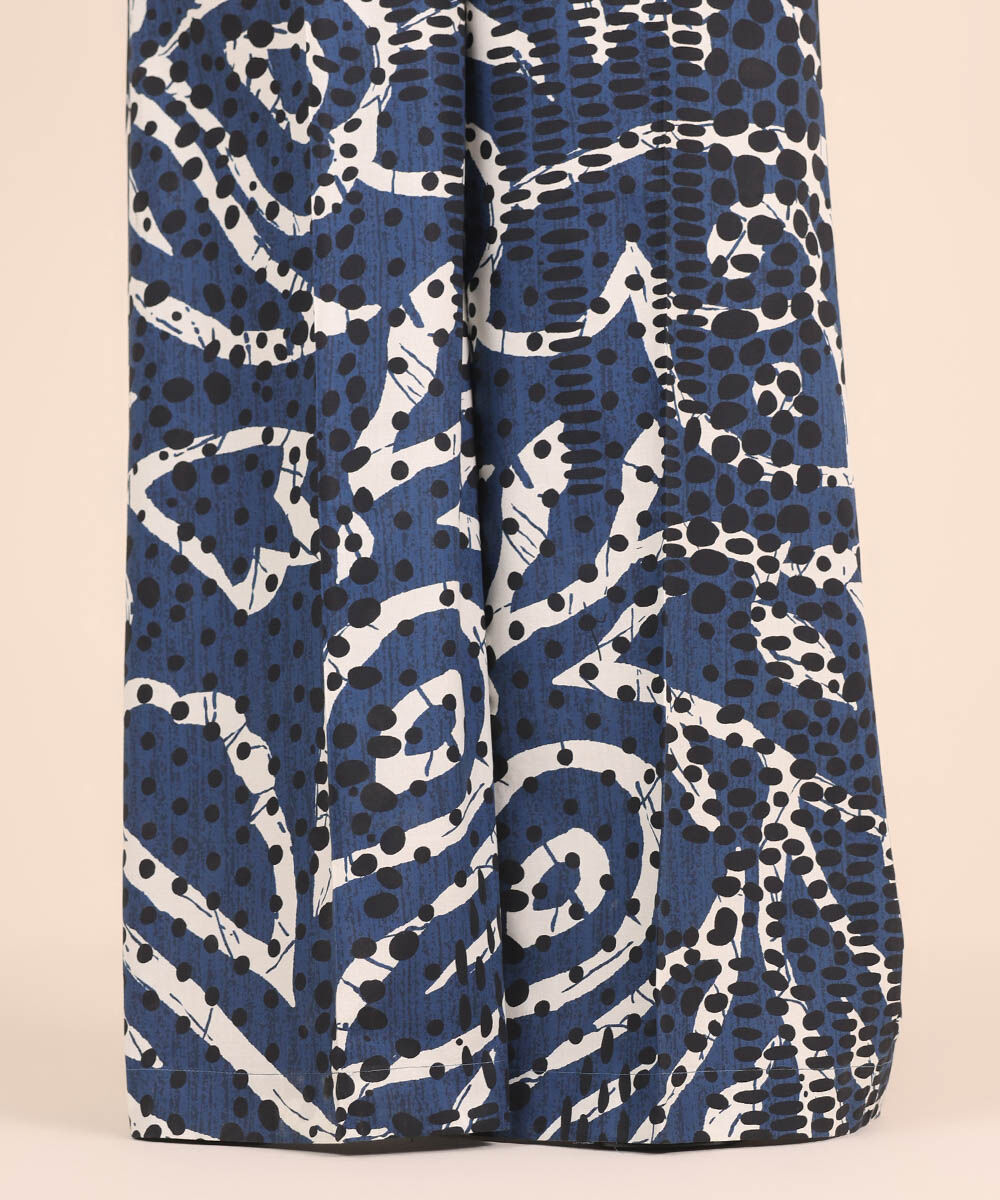 Women's RTW Cambric Blue Printed Sharara