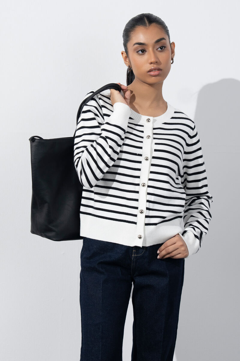 Striped Knit Cardigan