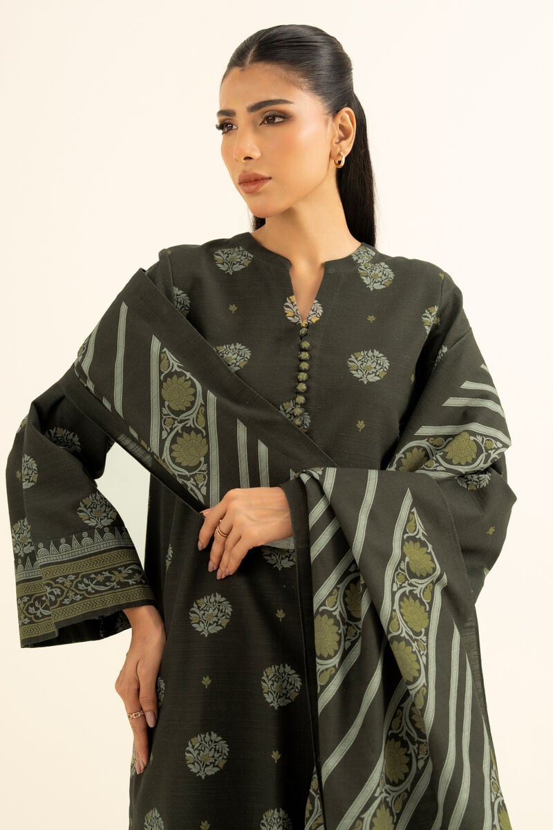 3 Piece - Printed Khaddar  Suit