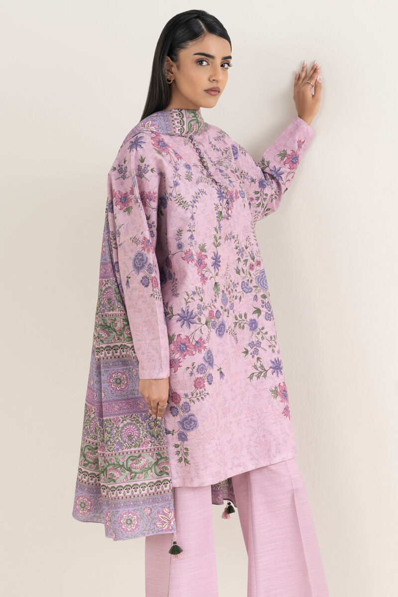 3 Piece - Printed Khaddar Suit