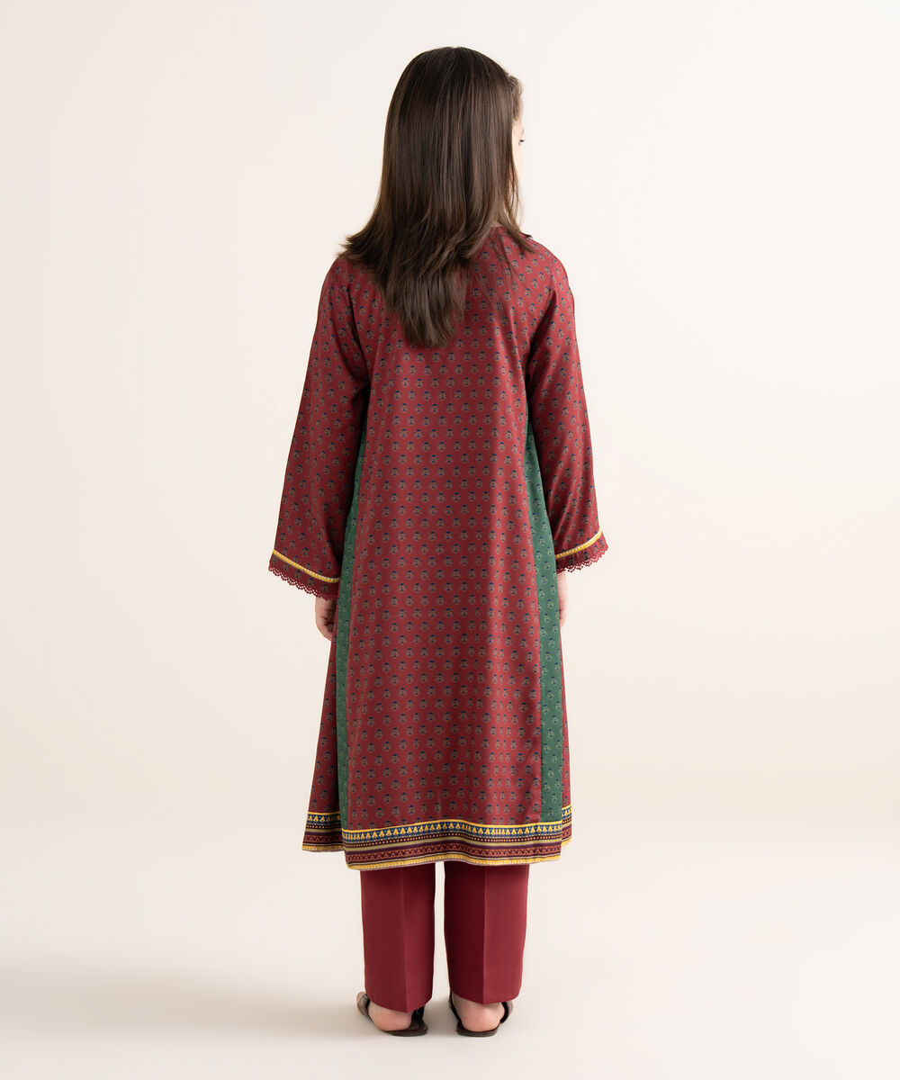 Girls Two Piece Printed Arabic Lawn Suit