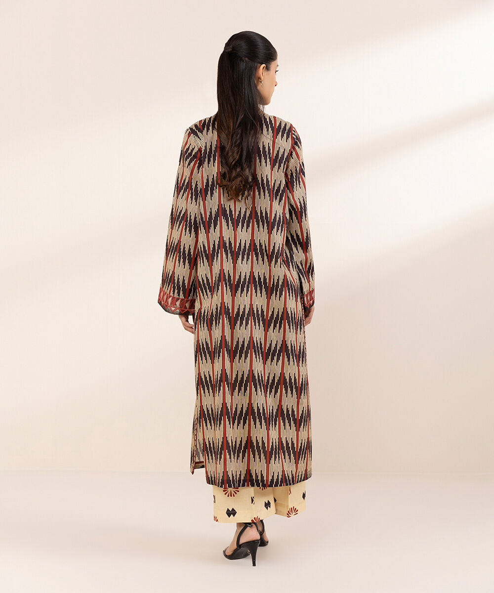 Women's RTW Lawn Multi Embroidered A-Line Shirt