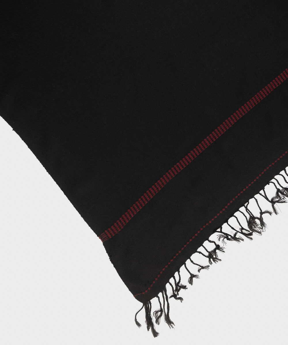 Men Wool Blended Black Shawl