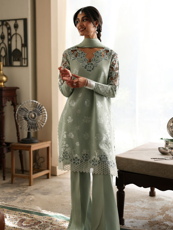 3 Piece - Embroidered Jacquard Suit