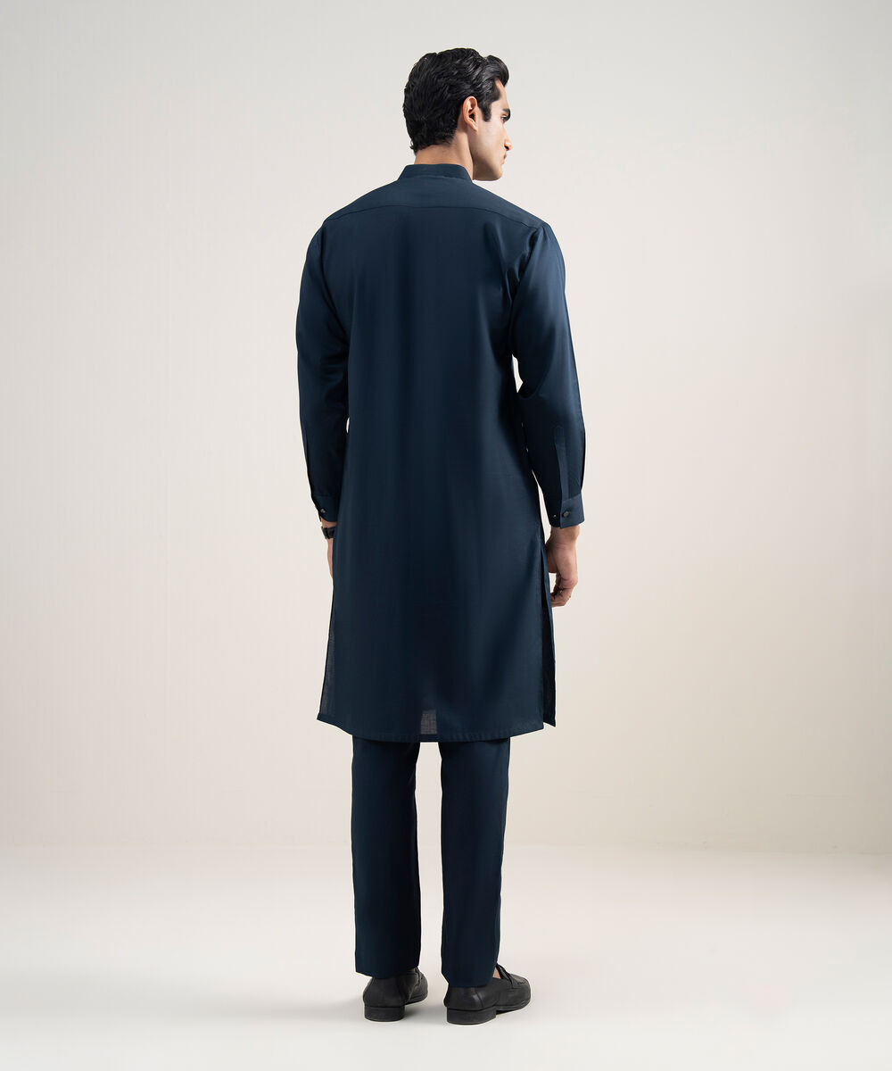 Men's Stitched Premium Cotton Indigo Suit