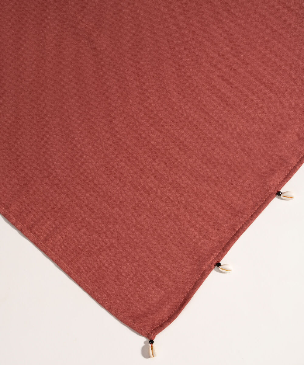 Women's RTW Poly Viscose Solid Mauve Shawl