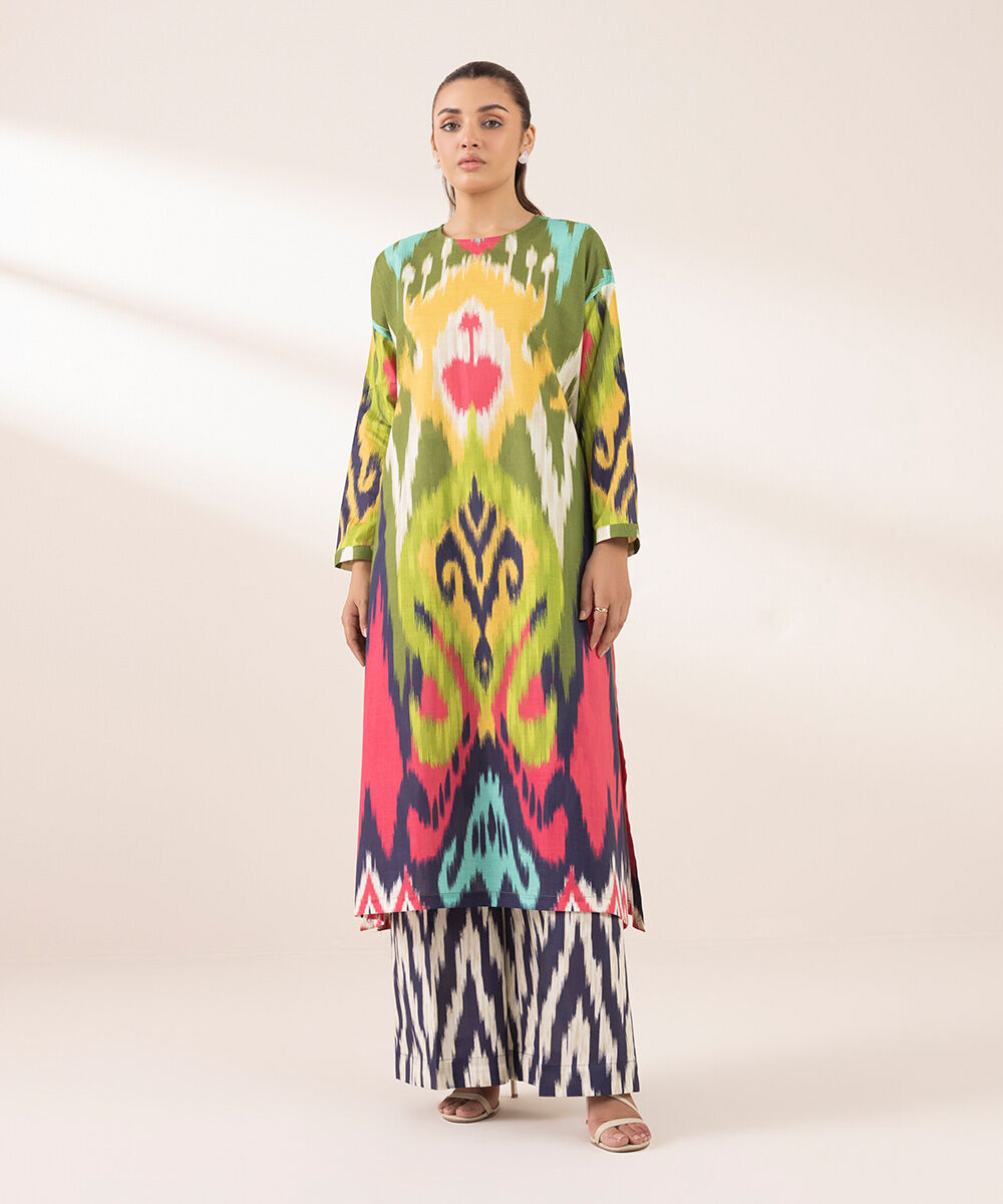 Women's RTW Cross Hatch Multi Printed Boxy Shirt