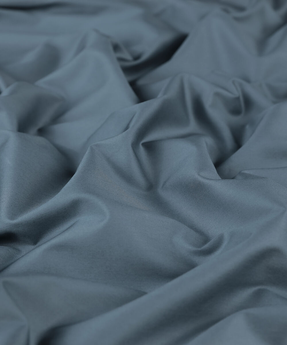 Men Unstitched Cotton Blue Full Suit Fabric