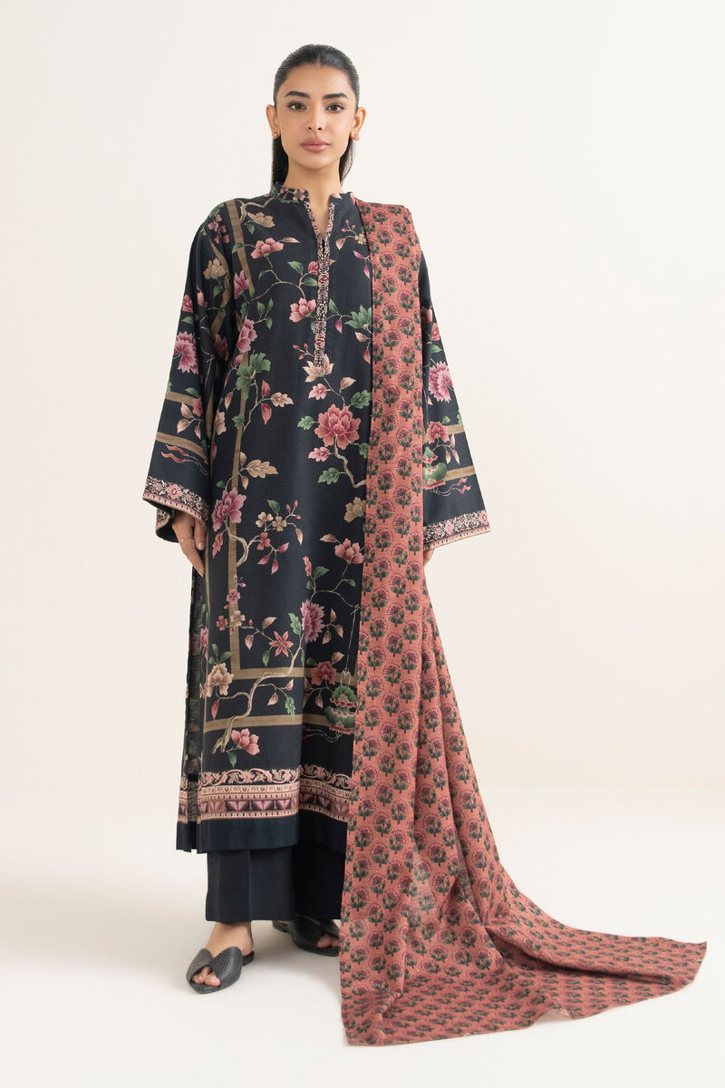 3 Piece - Printed Light Khaddar Suit
