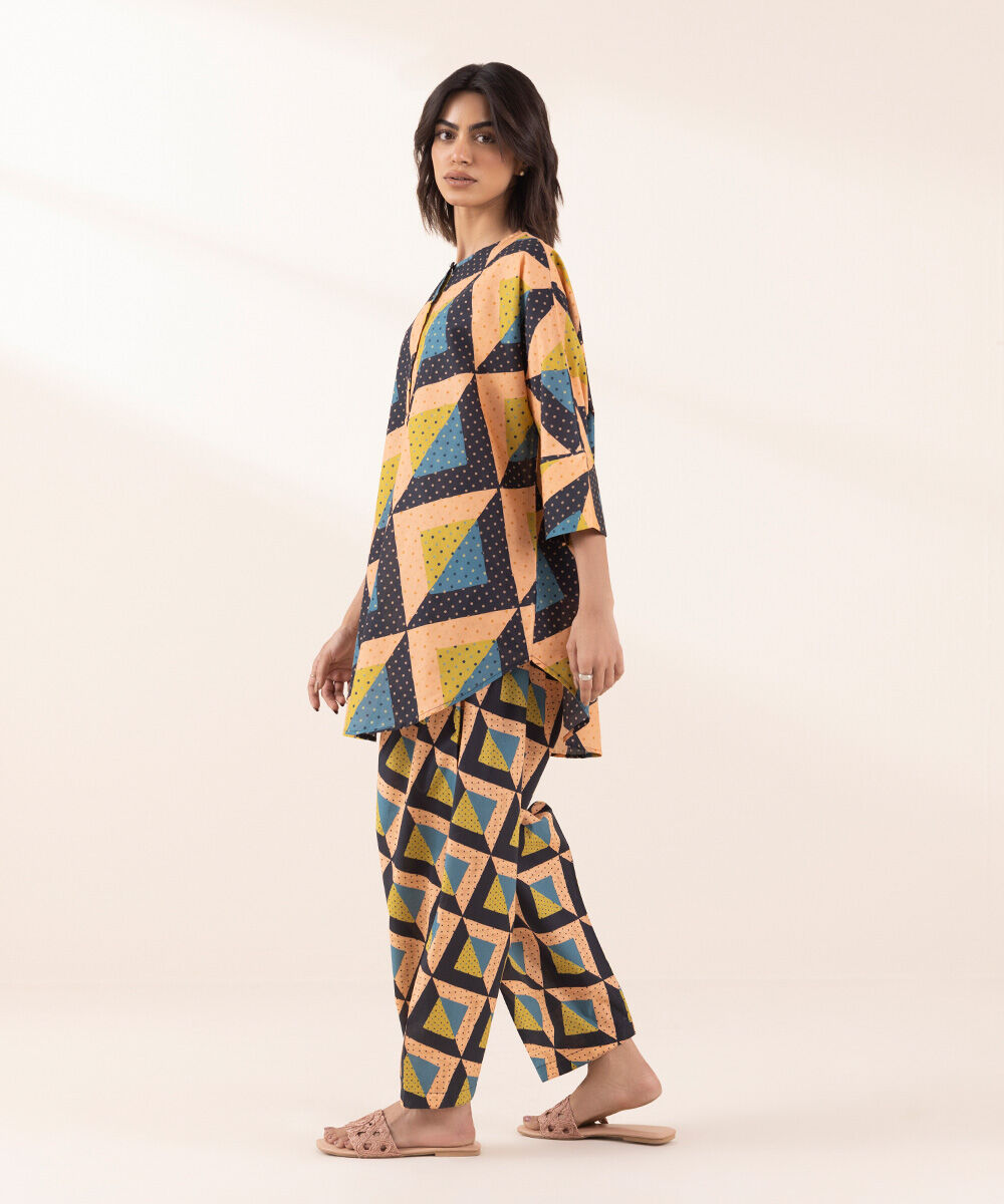 Women's RTW Lawn Multi Printed Boxy Shirt