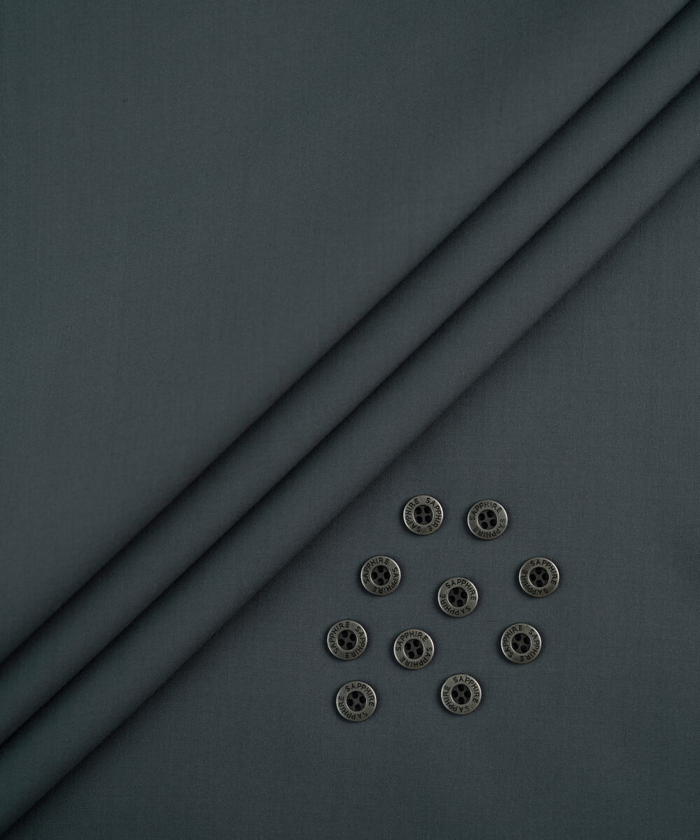Men's Unstitched Dark Grey Two Piece Refined Wash & Wear Suit