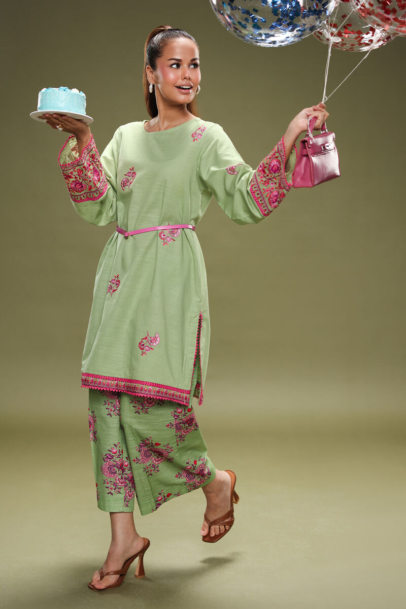 Embroidered Light Khaddar Shirt