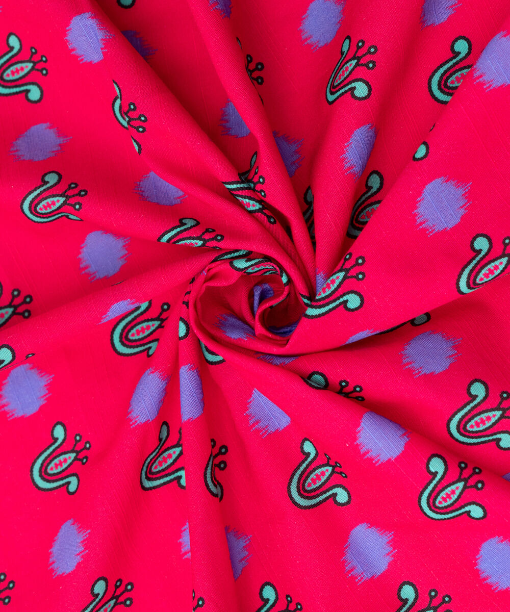 Light Khaddar Printed Pink Dupatta