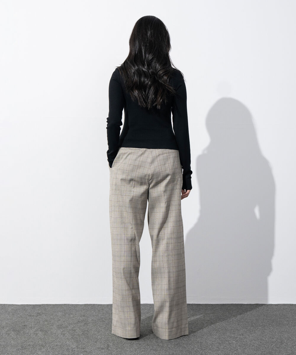 Women's Western Wear Brown Plaid Tailored Trousers