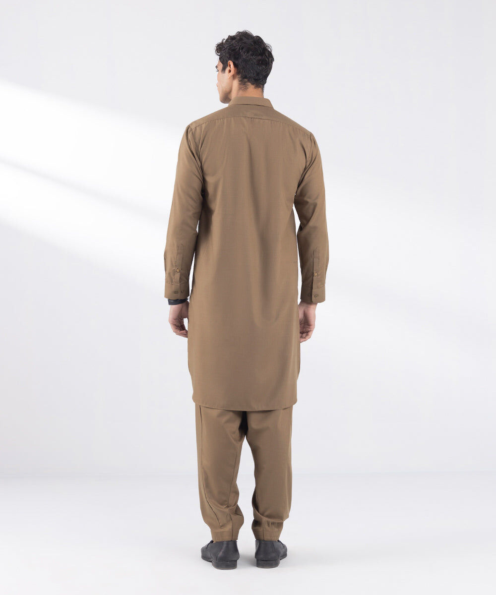 Men's Cotton Jacquard Grey Kurta
