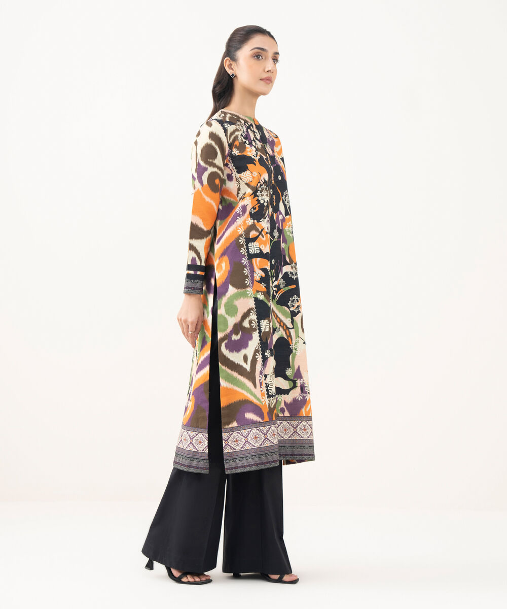 Women's Khaddar Printed Multi Unstitched Shirt