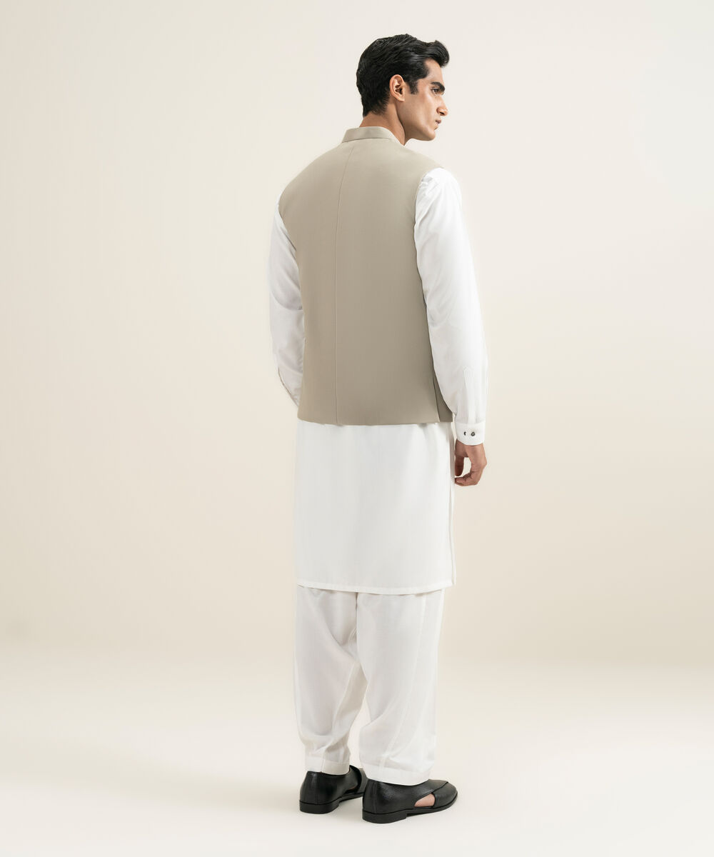 Men's olive Premium Wash & Wear Waistcoat