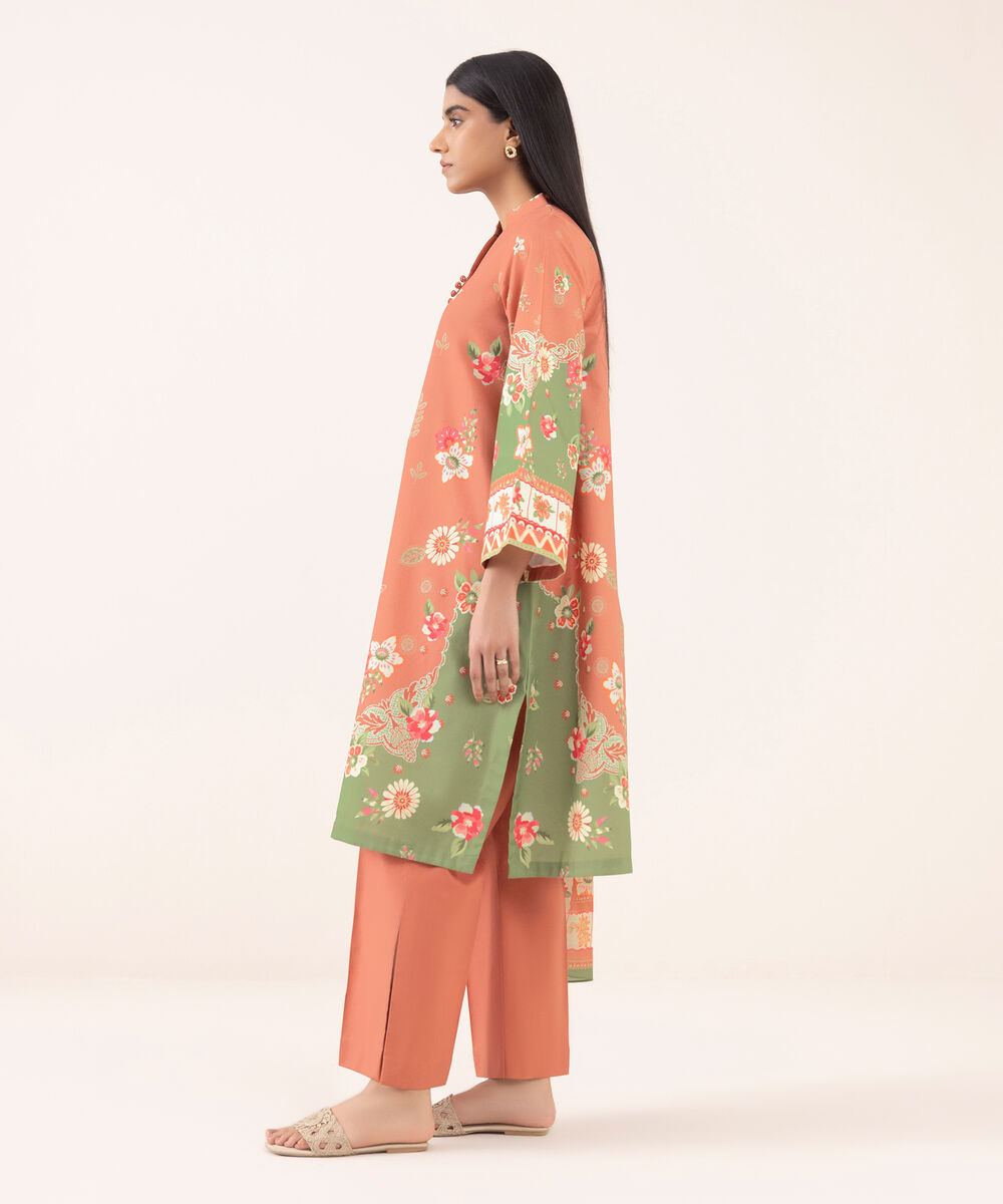 Women's Unstitched Cotton Printed Three Piece Suit