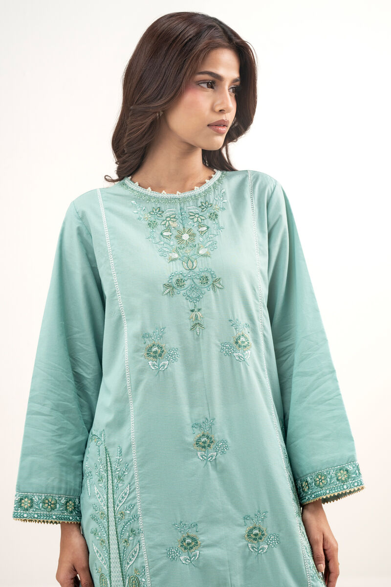 2 Piece - Embroidered Zari Lawn Suit