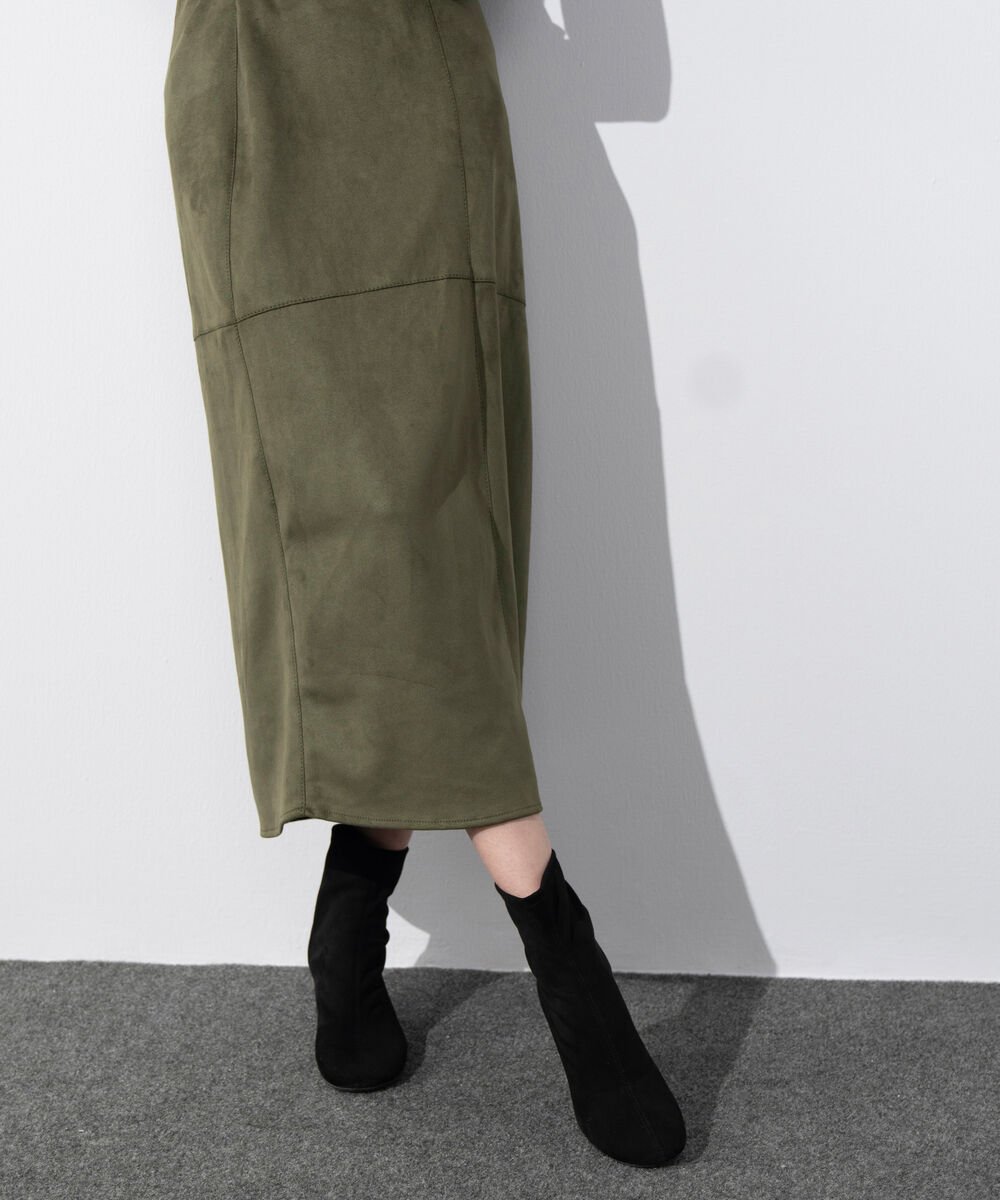 Women's Western Wear Green Faux Suede Skirt