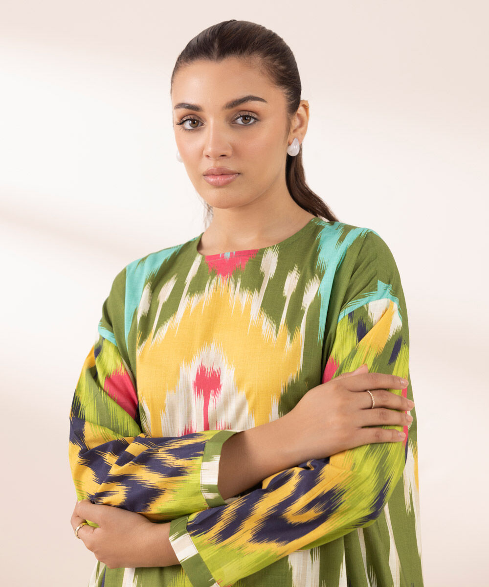 Women's RTW Cross Hatch Multi Printed Boxy Shirt