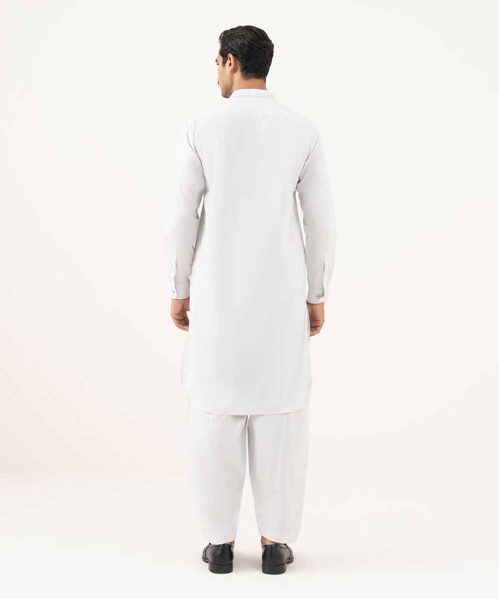 Men's 100% Cotton Plain Grey Kurta Shalwar
