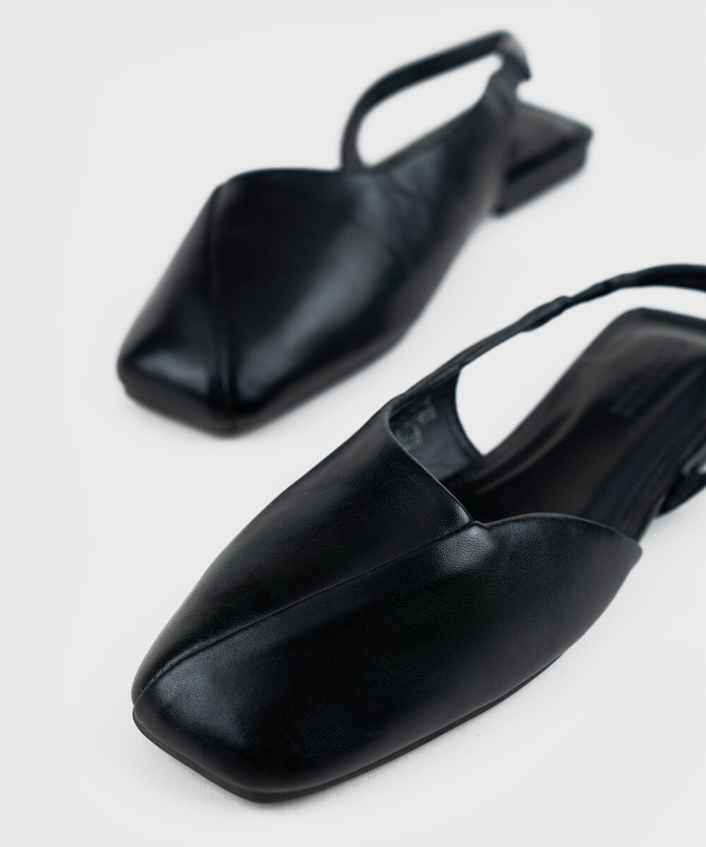 Women's Black Slingback Flats