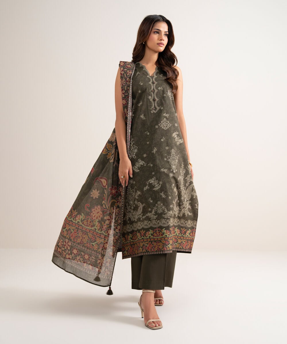 3 Piece - Printed Lawn Suit