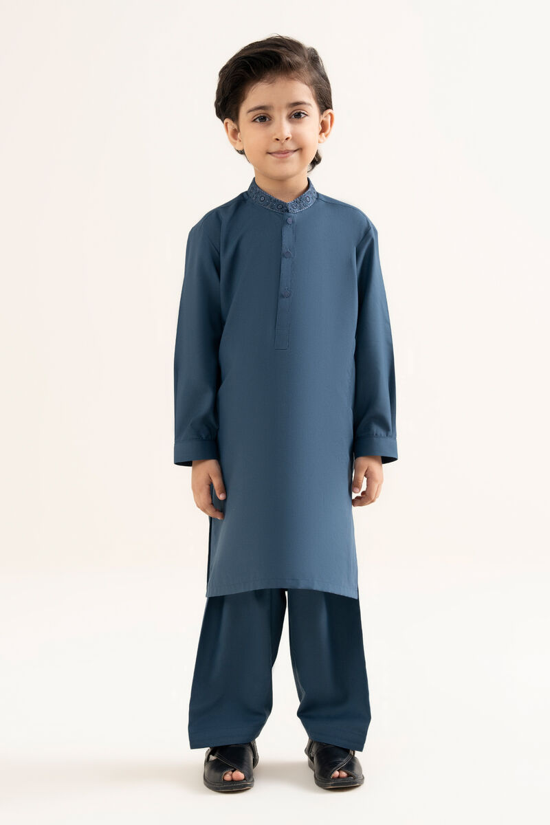 Embroidered Wash & Wear Suit