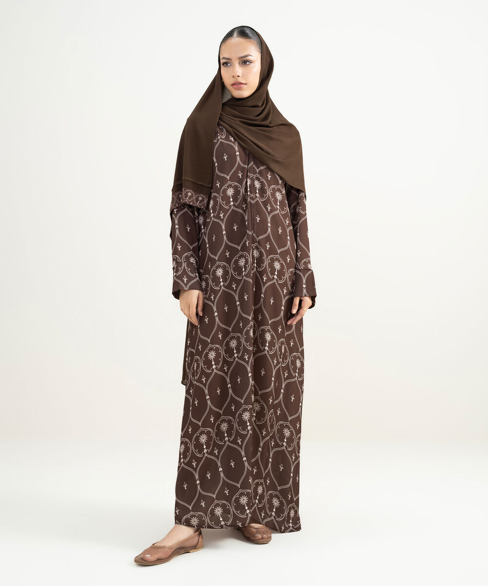 Women's Multi Printed Abaya Set