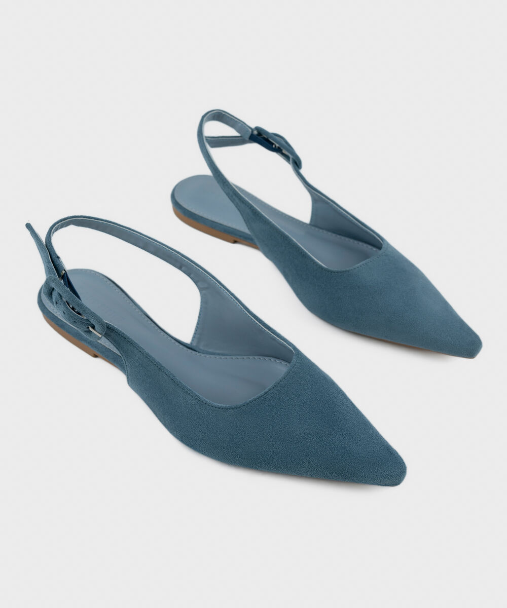 Women's Blue Slingback Flats