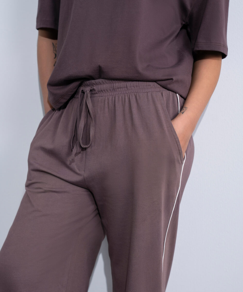 Women's Western Brown Pull-On Supima Trousers