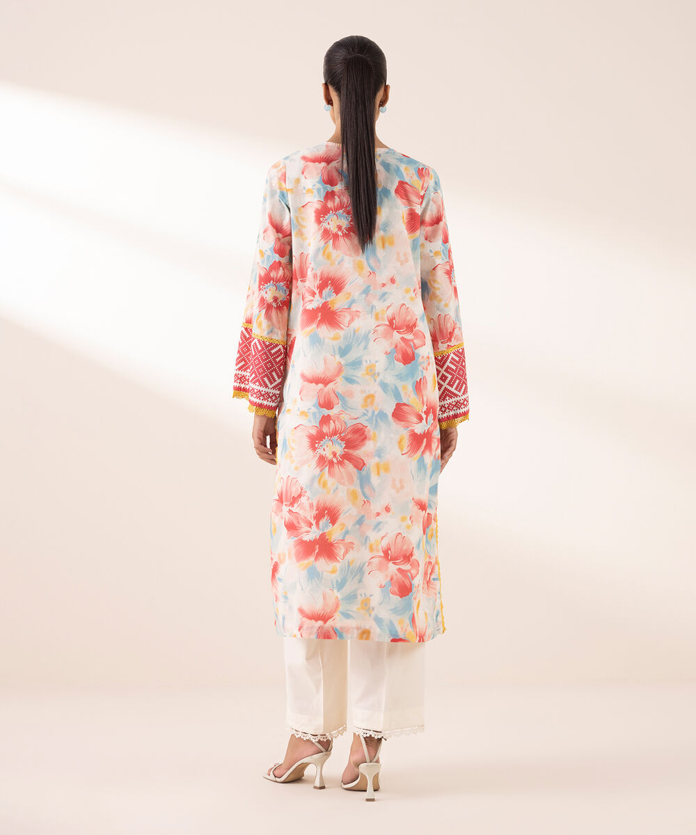 Women's RTW Lawn Multi Printed A-Line Shirt