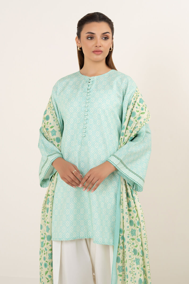 2 Piece - Printed Cotton Suit