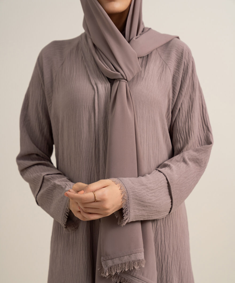 Women's Ivory Raglan Abbaya Set