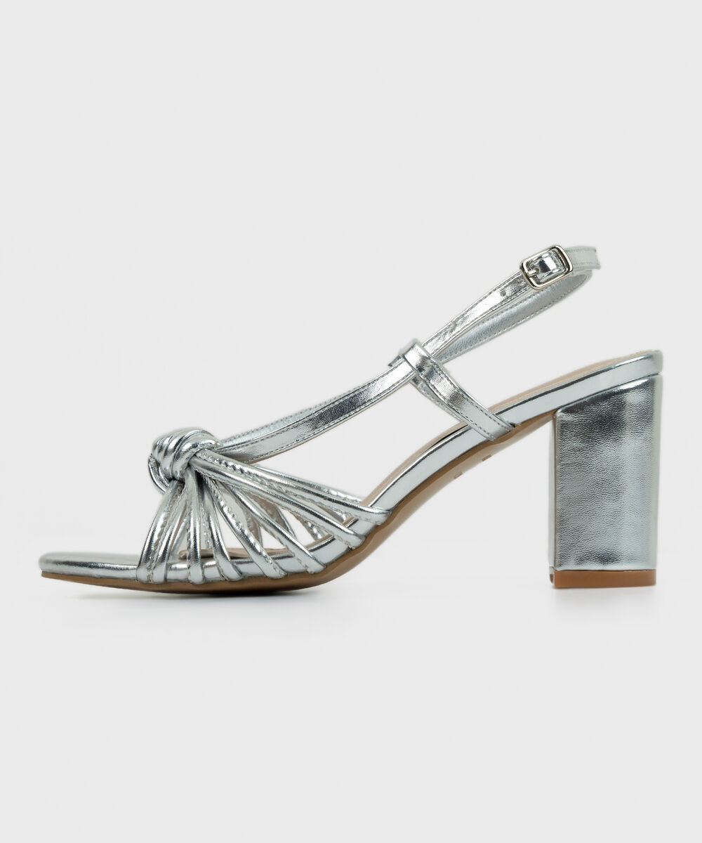 Women's Silver Block Heels