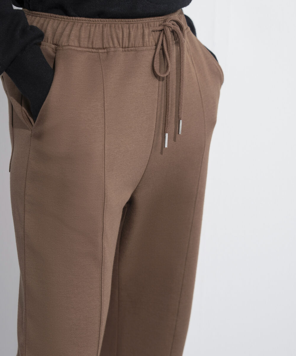 Women's Western Wear Light Brown Interlock Pull-On Trousers