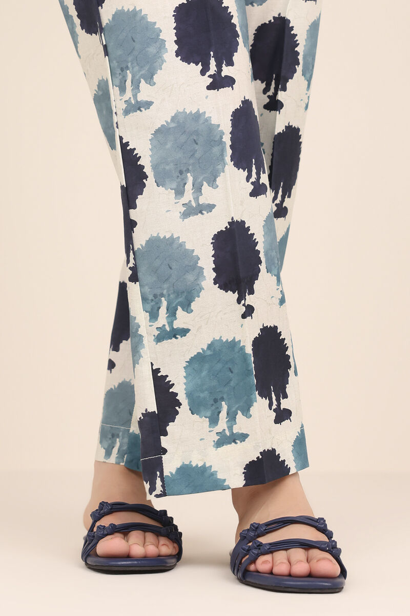 Printed Cambric Straight Pants