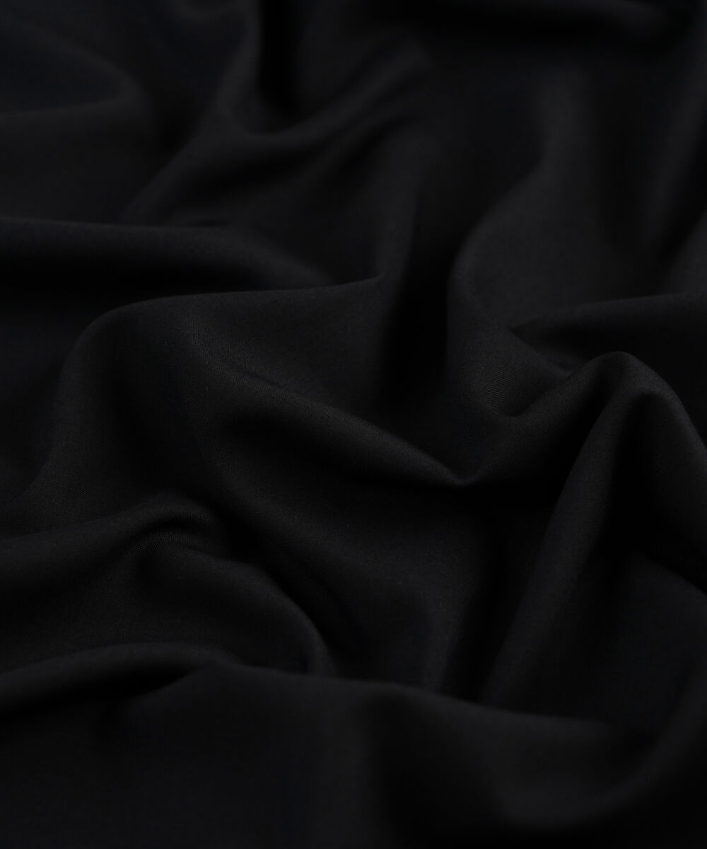 Men's Unstitched Black Two Piece Premium Wash & Wear Suit